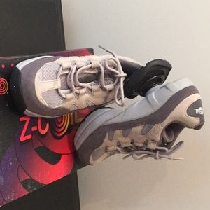Gray z-coil shoes